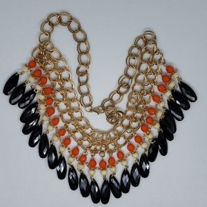 Chunky chain and bead necklace